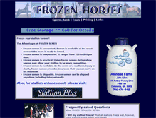 Tablet Screenshot of frozenhorses.com